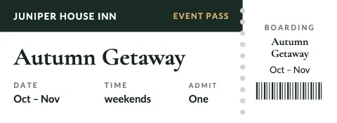 Hotel & B&B boarding pass ticket template