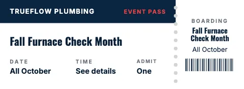 Plumbing & HVAC boarding pass ticket template