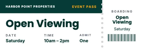 Property management boarding pass ticket template
