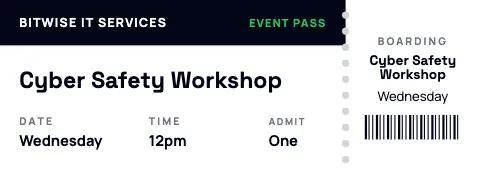 IT & tech services boarding pass ticket template