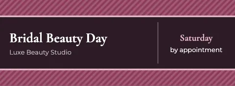 Salon & spa festival band ticket template