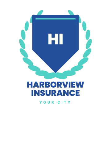 Insurance agency shield crest T-shirt template