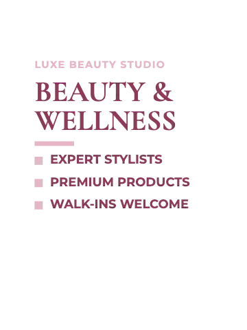 Salon & spa stacked list T-shirt template