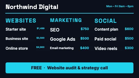 Tech & agency three columns TV menu board template