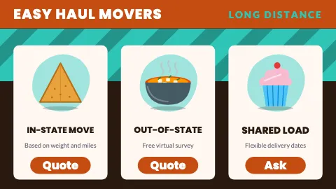 Moving company combo cards TV menu board template