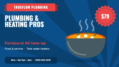 Plumbing & HVAC hero deal TV menu board template