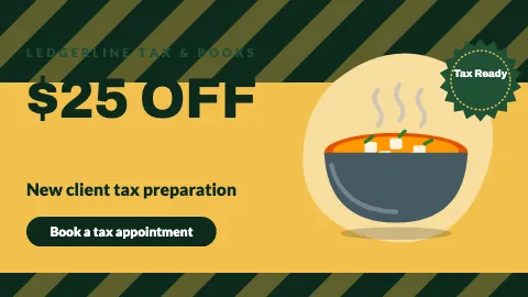 Accounting & tax big promo TV menu board template