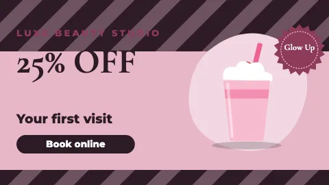 Salon & spa big promo TV menu board template