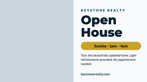 Real estate event TV screen template
