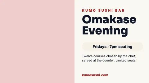 Sushi bar event TV screen template