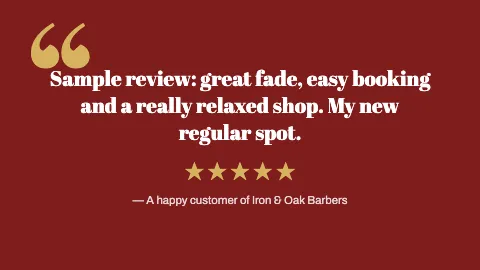 Barbershop customer love TV screen template