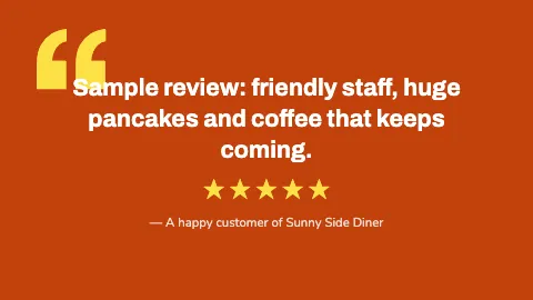 Breakfast diner customer love TV screen template