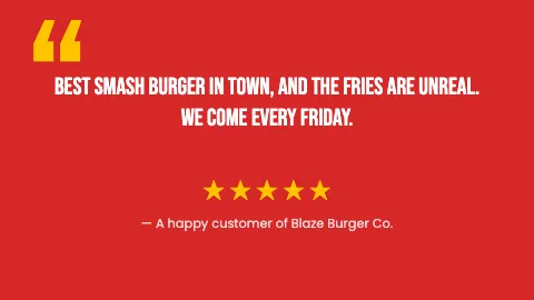 Burger joint customer love TV screen template