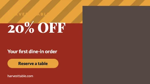 Restaurant big sale TV screen template