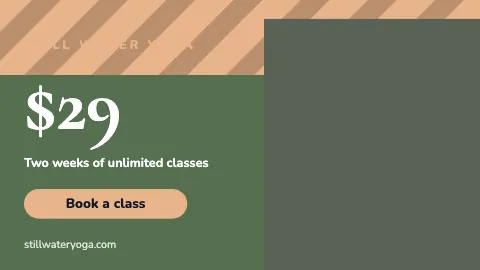 Yoga studio big sale TV screen template