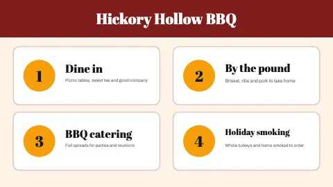 BBQ smokehouse services TV screen template