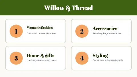 Retail & boutique services TV screen template