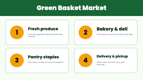 Grocery & market services TV screen template