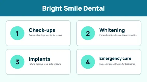 Medical & dental services TV screen template