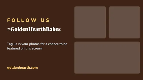 Bakery follow us TV screen template