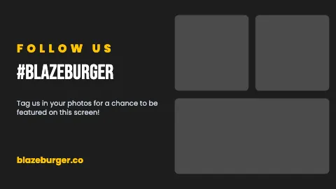 Burger joint follow us TV screen template