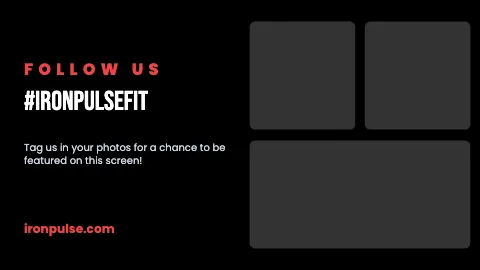 Fitness & gym follow us TV screen template