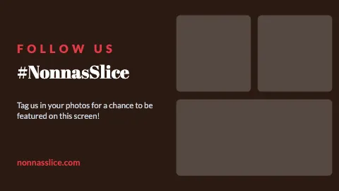 Pizzeria follow us TV screen template