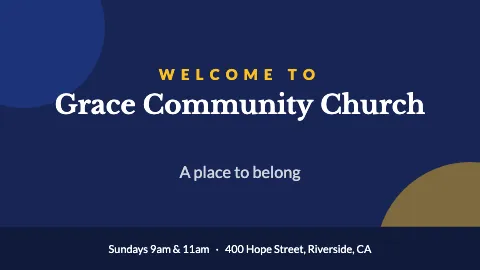 Church & community welcome TV screen template