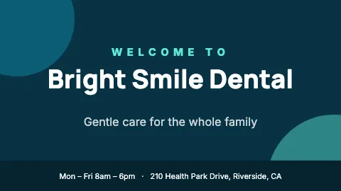 Medical & dental welcome TV screen template