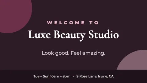 Salon & spa welcome TV screen template