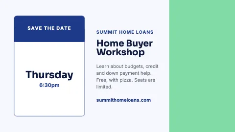 Mortgage & lending save the date TV screen template