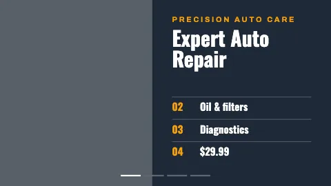 Auto repair slideshow (4 slides) TV screen template